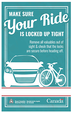 Make sure your ride is locked up tight