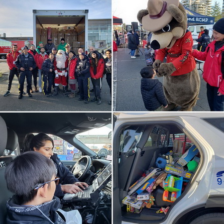 Photo collage from Richmond RCMP Toy Drive